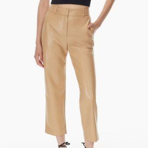 NWT Command  Vegan Leather Pants Tan Size 8